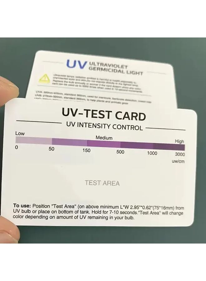 10pcs UV Test Cards UV Light Meter With Evaluation Chart For UV Intensity Measurement - Image 2